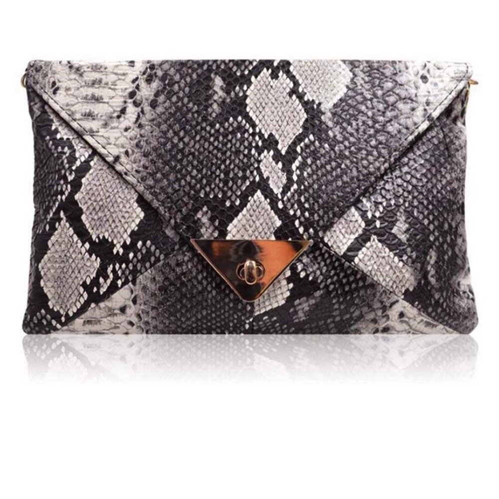 Snakeskin clutch